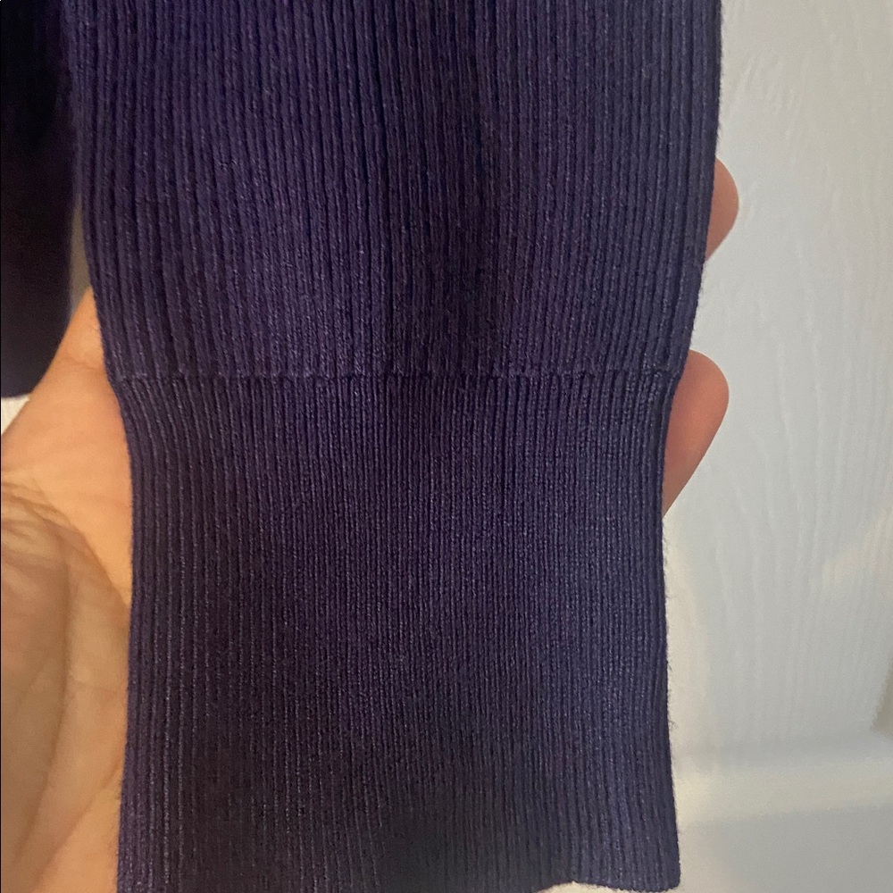 Anne Klein Dark Blue Turtleneck Sweater size M brand new with tag length 26” - Picture 4 of 12